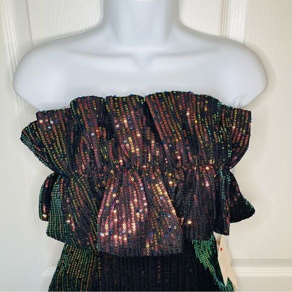 Red Dress Boutique Do+Be Own Your Moment Multicolor Sequin Dress Black S Juniors - Picture 6 of 11